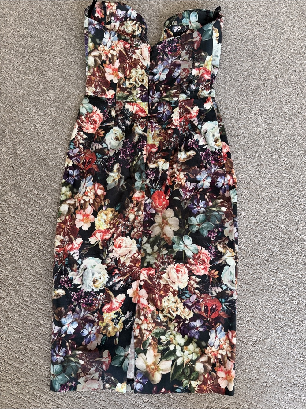 Floral Strapless Bodycon Dress - Multicolor ASOS - Picture 5 of 6